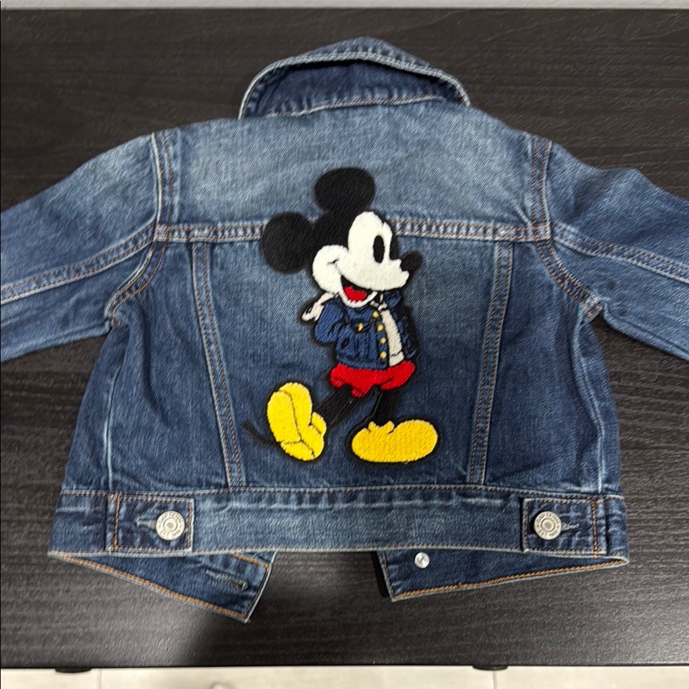 GAP Disney Kids Denim Jacket with Mickey Mouse Patch